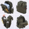 Multi-Function Water-resistant Fishing Tackle Storage Bag Outdoor Cross Body Sling Bag with Rod Holder