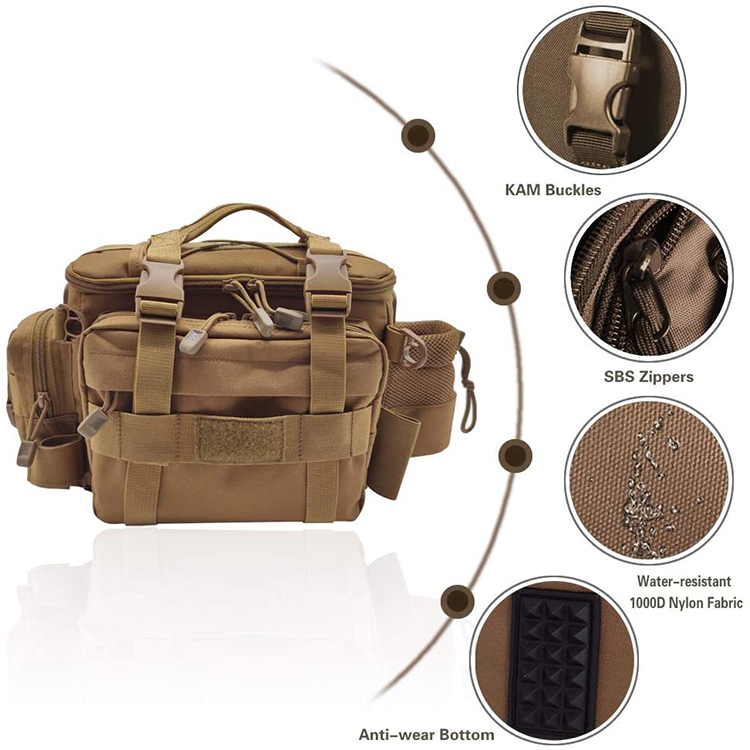 Well Designed Large Capacity Saltwater Resistant Fishing Tackle Storage Bag With Rod Holder