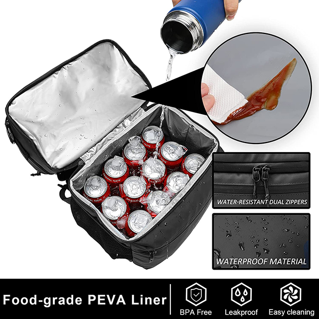Cooler Insulated Waterproof Cooler Backpack Leakproof Lightweight Back Pack with Cooler Compartment 