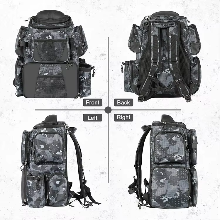 Water Resistant Hevy Duty 48L Fishing Box & Bags for 4 Trays with Rain Cover