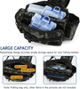 Functional Waterproof Multi-pockets Fishing Waist Bag Fishing Fanny Pack with Rod Holder