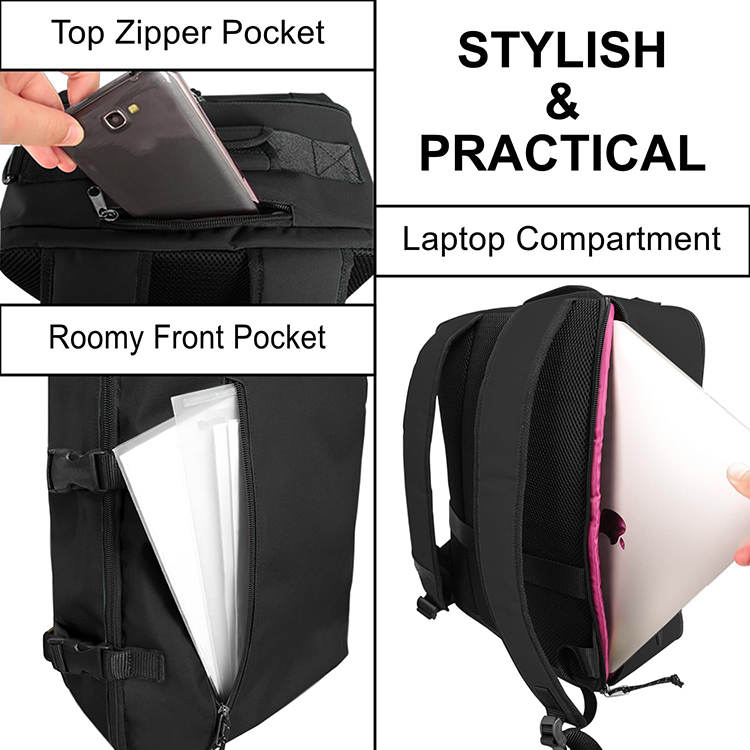 Hot Sale Stylish 21L Lightweight and Multi-pocket Cabin Backpack for Travel and Business