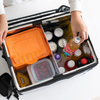 Commercial Waterproof Insulated food delivery bag for Bike Motorcycle Bicycle with Adjustable Divider & PVC Bag