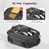 Waterproof Expandable Large Capacity Motorcycle Tail Bag with Rain Cover for Touring Travel Motorbike Outdoor Adventure