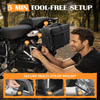 Convertible Large Capacity Motorcycle Saddlebag Backpack with 30L Storage for Motorbike Touring Travel Outdoor Adventure