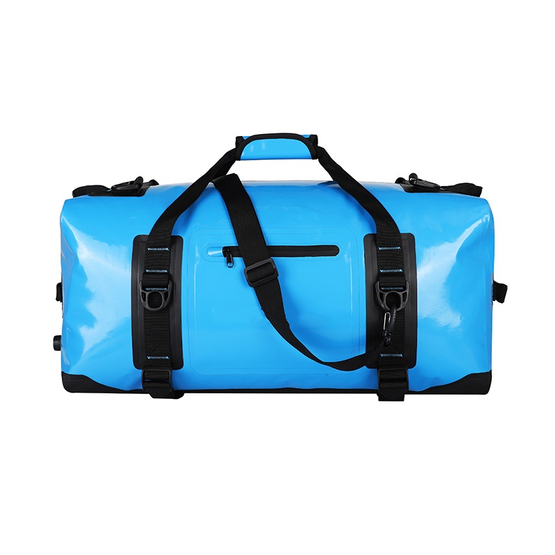 Outdoor Waterproof PVC 60L Travel Duffel Bag for Mountaineering Camping & Motorcycle Travel