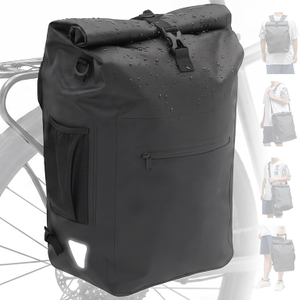 Convertible Large Capacity Bike Pannier Bag with Shoulder Strap for Cycling Commuting Touring Travel Use