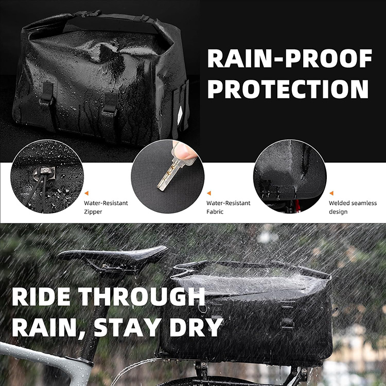 Durable Bikepacking Bike Saddle Bag That Fits Tools Gear with Reflective Details for Outdoor Riding Travel Use