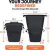Waterproof Roll-Top Bike Pannier Bag with Reflective Details for Cycling Commuting Touring Travel