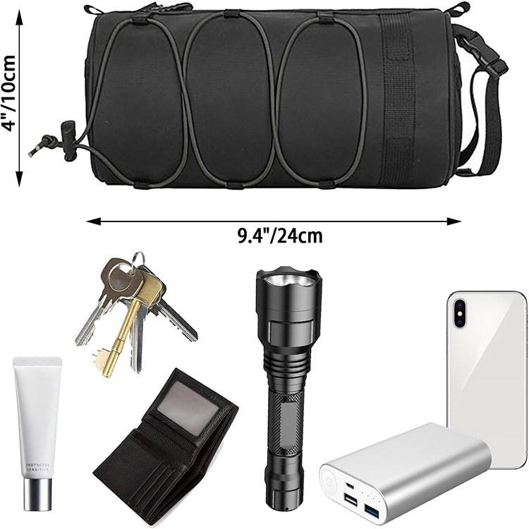Waterproof Reflective Bike Handlebar Bag with Detachable Shoulder Strap for Road Mountain Cycling Commuting Travel