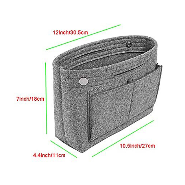 Amazon Hot Selling Cosmetic Storage Makeup Felt Bag Organizer Insert Handbag(EPZ-326)