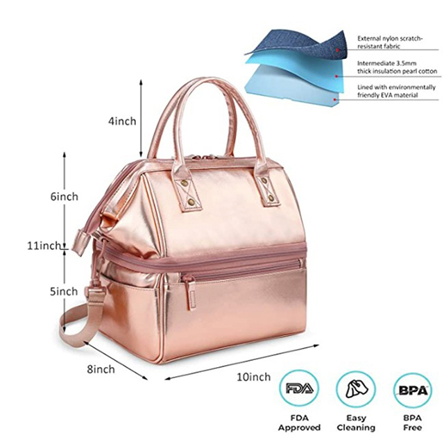 China Supplier Wide Open Insulated Lunch Box Insulated Cooler Food Bags(EPZ-076)