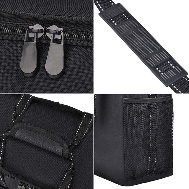 Hot Sell Insulated Padded Wine Cooler Bag with Handle And Adjustable Shoulder Strap(EPZ-183)