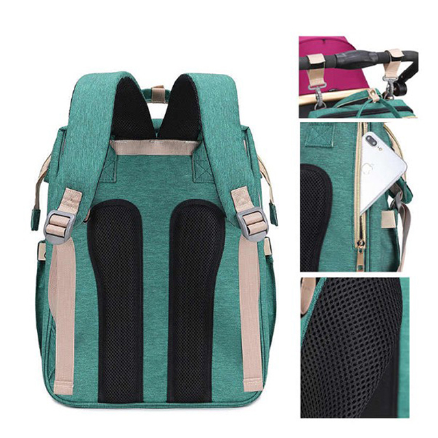 Ready To Ship Large Capacity Multifunctional Diaper Backpack Baby Bed Bag(EPZ-261)