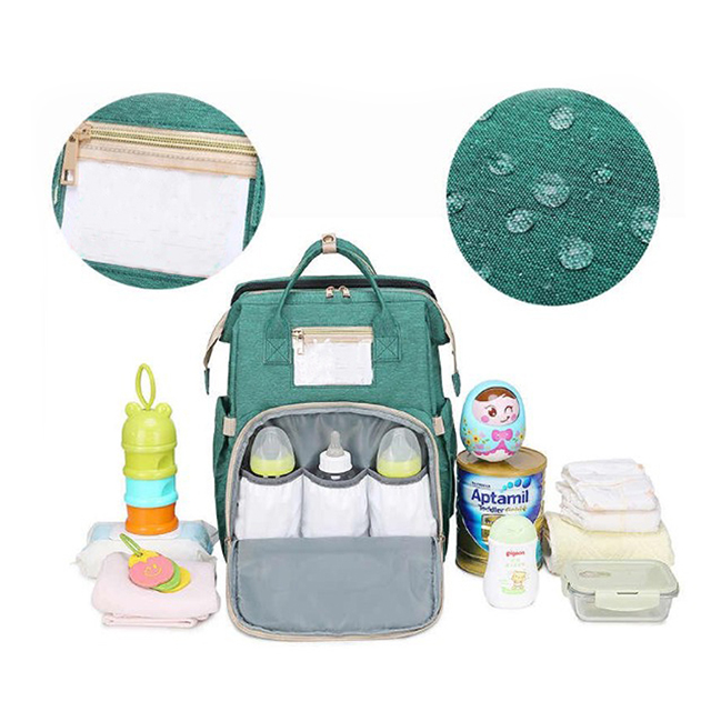 Ready To Ship Large Capacity Multifunctional Diaper Backpack Baby Bed Bag(EPZ-261)