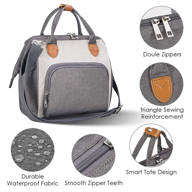 Hot Selling Unisex Travel Maternity Baby Nursing Nappy Baby Diaper Tote Bag(EPZ-443)
