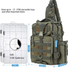 Multi-Function Water-resistant Fishing Tackle Storage Bag Outdoor Cross Body Sling Bag with Rod Holder