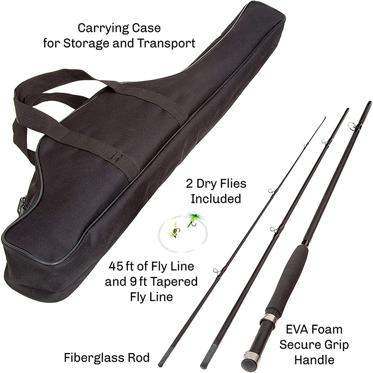 New Trend Product Durable Large Capacity Black Fishing Pole Bag For Outdoor Traveling