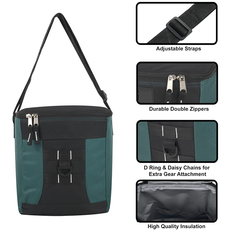 2022 Hot Selling Leakproof Green Insulated Can Cooler Bag Keeps 18 Cans Cold for Up to 24 Hours
