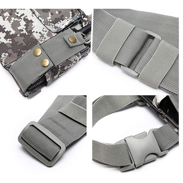 Chest Harness Chest Front Pack Pouch Holster Vest Rig for Two Way Radio Walkie Talkie
