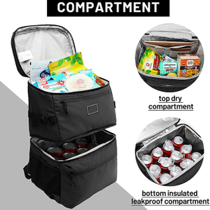 Cooler Insulated Waterproof Cooler Backpack Leakproof Lightweight Back Pack with Cooler Compartment 