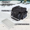 Water Resistant Extra Large Fit 7 3700 Tackle Boxes Fishing Box Bags With EVA Top Cover
