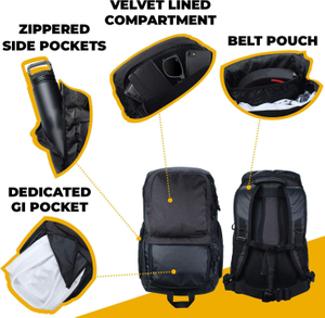 New Designed 43L Heavy Duty Multi-Compartment BJJ Jiu Jitsu Backpack with Waterproof Gi Pocket