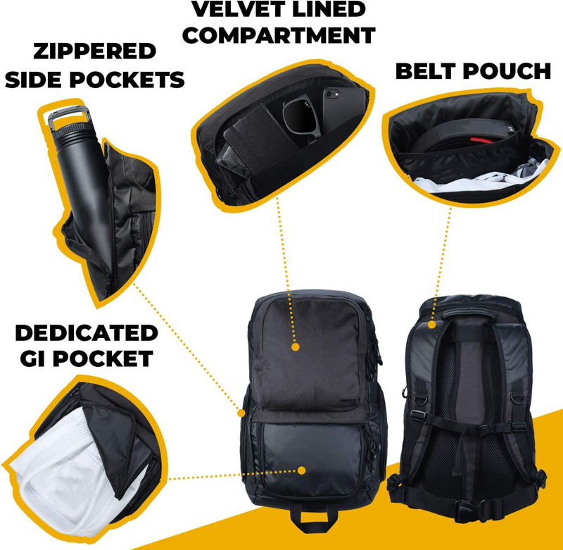 New Designed 43L Heavy Duty Multi-Compartment BJJ Jiu Jitsu Backpack with Waterproof Gi Pocket