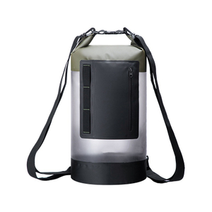 Fashion Translucent PVC Transparent 20L Outdoor Waterproof Bucket Bag Travel Sports Rafting Backpack