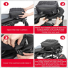 Waterproof Expandable Large Capacity Motorcycle Tail Bag with Rain Cover for Touring Travel Motorbike Outdoor Adventure