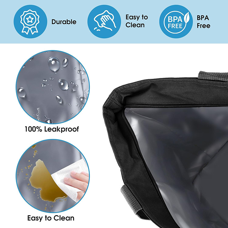 Large Leakproof Collapsible Insulated Lunch Bag with Shoulder Strap for Work Office Picnic Travel Outdoor Daily Meal Prep