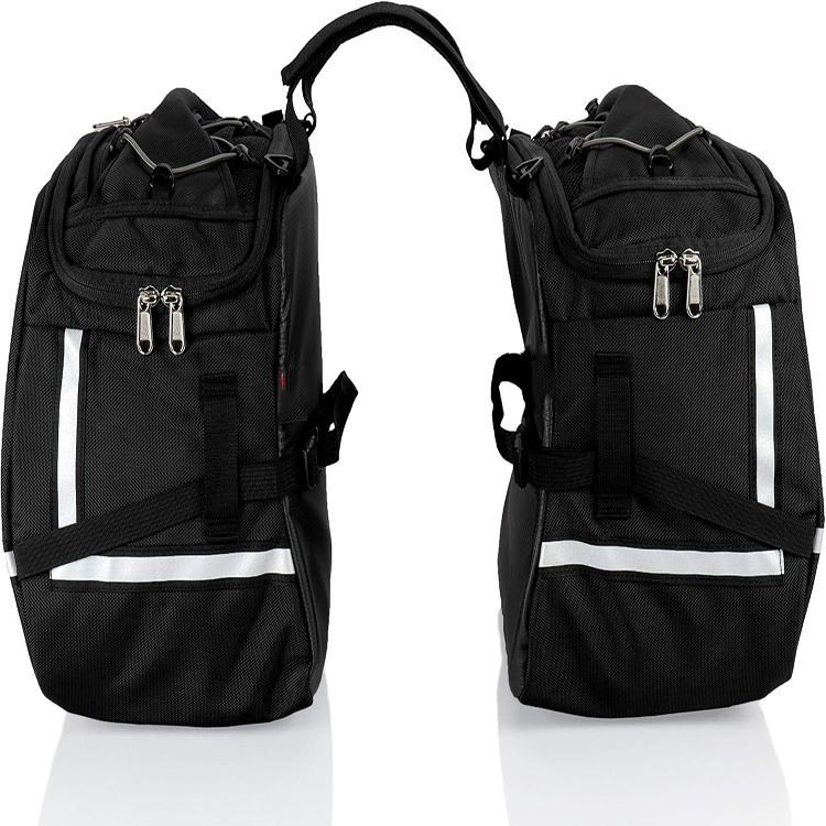 Durable Universal Motorcycle Saddlebag with Quick Release Buckles for Cruiser Touring Travel Outdoor Riding