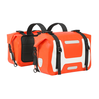 Motorcycle Rear Seat Waterproof Open Closure PVC Side Storage Bag for Long-Distance Outdoor Riding