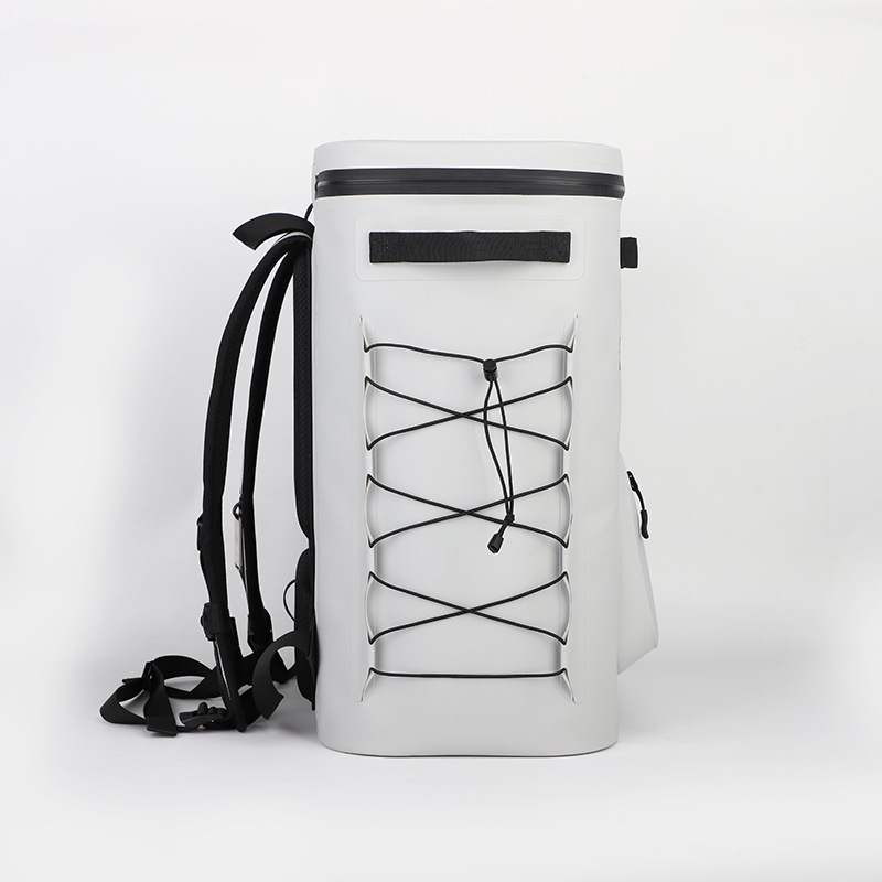 TPU Cooler Backpack with Zipper Closure Outdoor Waterproof Insulated Backpack Portable Adjustable Shoulder Straps