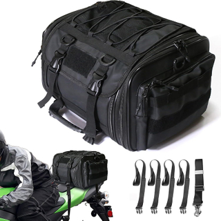 Expandable Waterproof Motorcycle Travel Bag with Shoulder Strap for Motorbike Touring Outdoor Adventure Riding Storage Travel