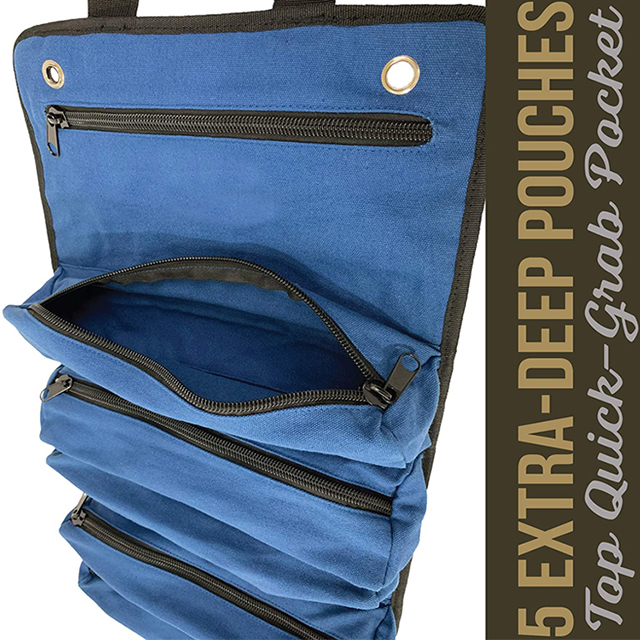 Factory Direct Premium Quality Durable Easy to Carry Roll Up Tool Bag(EPZ-481)