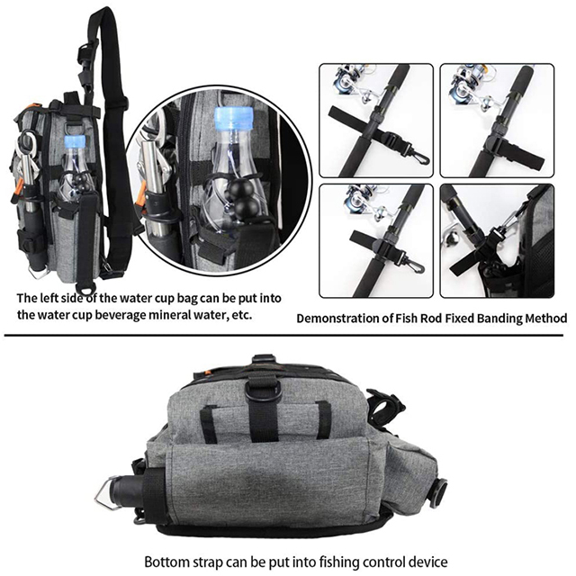 New Designer Multifunctional Fishing Tackle Backpack with Fishing Rod Holder(EPZ-523)