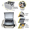 New Stylish Insulated Reusable Drink Carrier with Adjustable Dividers Clear Pocket(EPZ-234)