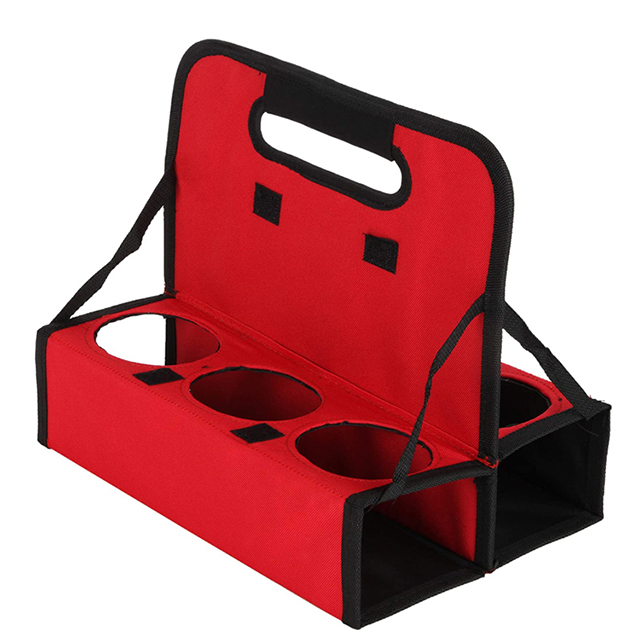 Hot Sell Reusable Folds Flat Holds 6 Cups or Cans Sturdy Frame Cup Carrier Holder(EPZ-235)