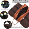Hot Sell Large Capacity Waterproof Leather Toiletry Bag with Sturdy Handle(EPZ-225)