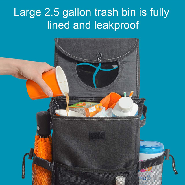 Hot Sell Car Seat Back Organizer Car Trash with Tissue and Cup Holders(EPZ-177)