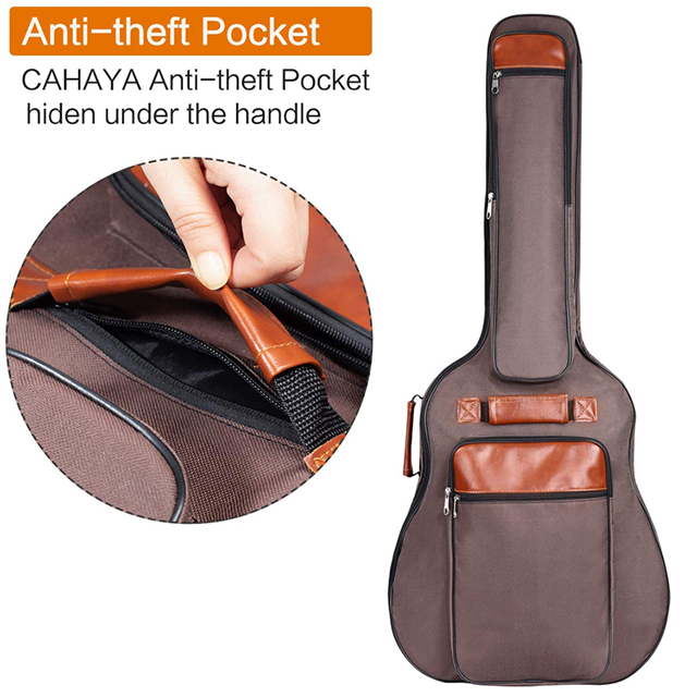 High Quality 40 41 42 Inches 6 Pockets Guitar Case Waterproof Designer Guitar Bag (EPZ-186)