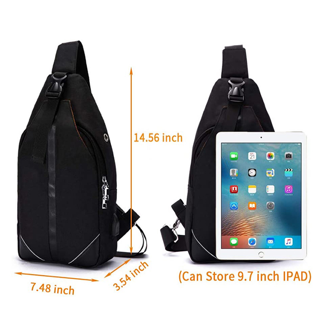 Amazon Hot Selling Crossbody Backpack Sling Bag Men with USB Charging Port(EPZ-454)