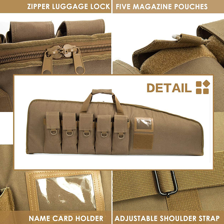 New Updating Heavy Duty Tactical Long Gun Case Rifle Bag for Hunting Shooting Range Sports