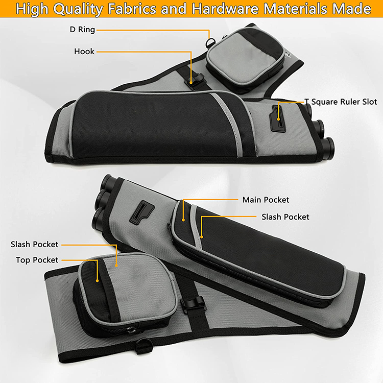 Well Sale Outdoor Polyester 3 Tubes Hunting Arrow Bag Archery Pack With Release Pockets And Belt