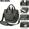 Well Designed Waterproof Green Portable Large Insulated Lunch Bag With Removable Shoulder Strap