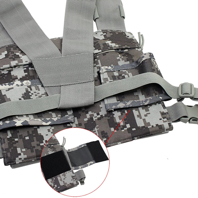Chest Harness Chest Front Pack Pouch Holster Vest Rig for Two Way Radio Walkie Talkie