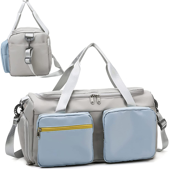 Gym Duffle Travel Bag with Shoes Compartment & Wet Pocket for Women Men Medium Waterproof Sports