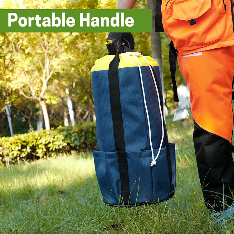 Durable Large Capacity Rock Climbing Rope Storage Bag with Multi Side Pockets and ID Window
