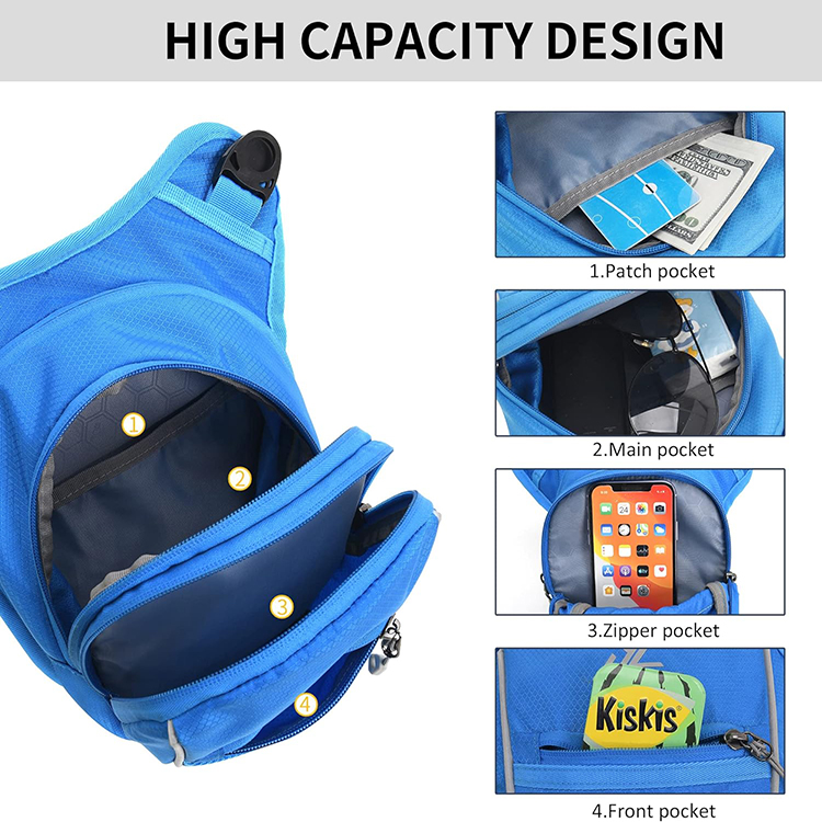 Hot Sale Expandable Waterproof Leg Fanny Bag with Adjustable Straps for Outdoor
